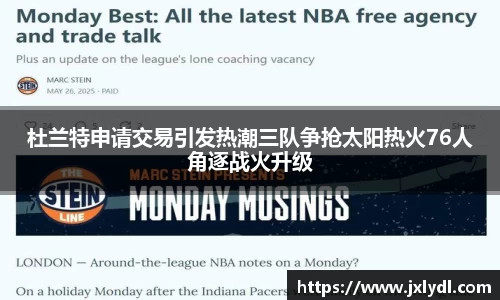 杜兰特申请交易引发热潮三队争抢太阳热火76人角逐战火升级